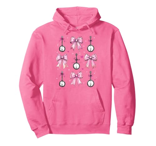 Banjoinstrument Banjoist Girl Kokette Bogen Rosa Mama Pullover Hoodie Banjoinstrument Banjoist Girl Kokette Bogen Rosa Mama Pullover Hoodie von Womens Pink Coquette Bow Banjo Instrument Gifts