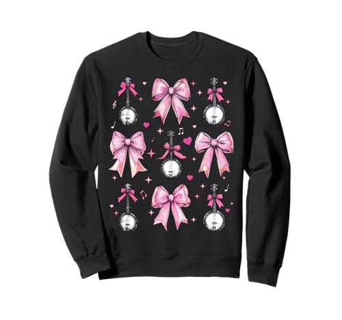 Banjoinstrument Banjoist Girl Kokette Bogen Rosa Mama Sweatshirt Banjoinstrument Banjoist Girl Kokette Bogen Rosa Mama Sweatshirt von Womens Pink Coquette Bow Banjo Instrument Gifts