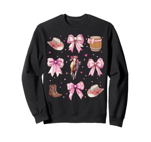Barrel Racer Barrel Racing Rodeo Mädchen Kokette Bogen Rosa Mama Sweatshirt Barrel Racer Barrel Racing Rodeo Mädchen Kokette Bogen Rosa Mama Sweatshirt von Womens Pink Coquette Bow Barrel Racer Rodeo Gifts