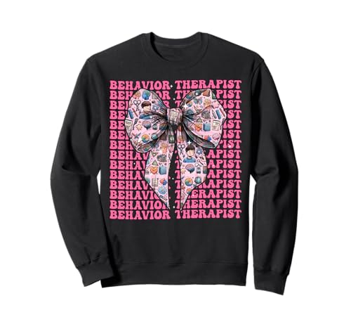 Verhaltenstherapeut ABA Therapeut ABA Therapeut Mädchen Kokette Sweatshirt von Womens Pink Coquette Bow Behavior Therapist Gifts