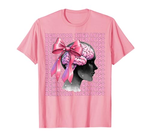Verhaltenstherapeut ABA Therapeut ABA Therapeut Mädchen Kokette T-Shirt Verhaltenstherapeut ABA Therapeut ABA Therapeut Mädchen Kokette T-Shirt von Womens Pink Coquette Bow Behavior Therapist Gifts
