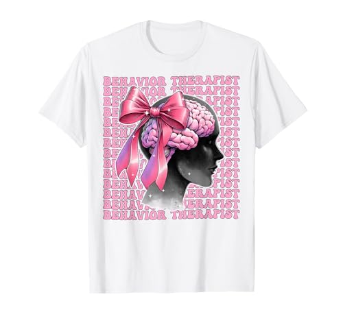 Verhaltenstherapeut ABA Therapeut ABA Therapeut Mädchen Kokette T-Shirt Verhaltenstherapeut ABA Therapeut ABA Therapeut Mädchen Kokette T-Shirt von Womens Pink Coquette Bow Behavior Therapist Gifts