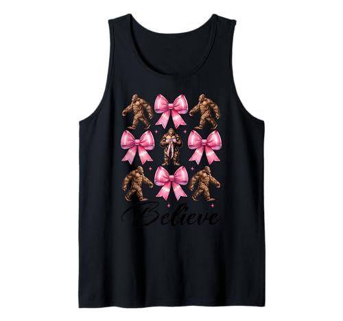 Believe Bigfoot Sasquatch Kokettenschleife für Mädchen, Mama, Rosa Tank Top Believe Bigfoot Sasquatch Kokettenschleife für Mädchen, Mama, Rosa Tank Top von Womens Pink Coquette Bow Bigfoot Sasquatch Gifts