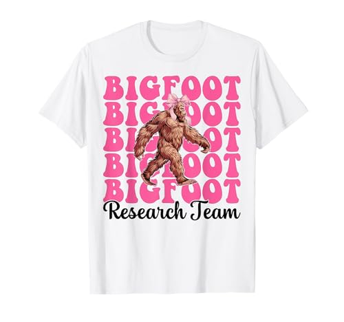 Bigfoot Research Team Lustiger Sasquatch Girl Mom Coquette Bow T-Shirt Bigfoot Research Team Lustiger Sasquatch Girl Mom Coquette Bow T-Shirt von Womens Pink Coquette Bow Bigfoot Sasquatch Gifts