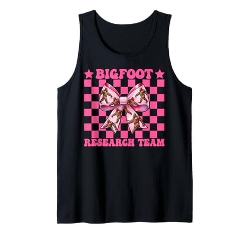 Bigfoot Research Team Lustiger Sasquatch Girl Mom Coquette Bow Tank Top Bigfoot Research Team Lustiger Sasquatch Girl Mom Coquette Bow Tank Top von Womens Pink Coquette Bow Bigfoot Sasquatch Gifts