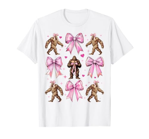 Bigfoot Sasquatch Yeti Girl Kokette Schleife Rosa Mama T-Shirt Bigfoot Sasquatch Yeti Girl Kokette Schleife Rosa Mama T-Shirt von Womens Pink Coquette Bow Bigfoot Sasquatch Gifts