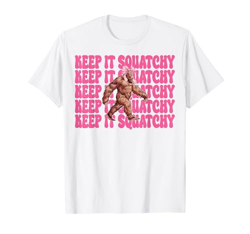 Lustige Bigfoot Sasquatch Girl Coquette Bow Keep It Squatchy T-Shirt Lustige Bigfoot Sasquatch Girl Coquette Bow Keep It Squatchy T-Shirt von Womens Pink Coquette Bow Bigfoot Sasquatch Gifts