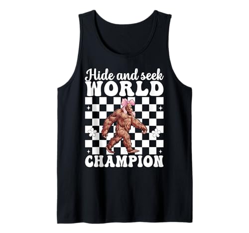 Lustiger Bigfoot Girl Mom Hide-and-Seek-Weltmeisterin Tank Top Lustiger Bigfoot Girl Mom Hide-and-Seek-Weltmeisterin Tank Top von Womens Pink Coquette Bow Bigfoot Sasquatch Gifts