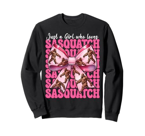 Nur EIN Mädchen, das Sasquatch Bigfoot Coquette Bow liebt Sweatshirt Nur EIN Mädchen, das Sasquatch Bigfoot Coquette Bow liebt Sweatshirt von Womens Pink Coquette Bow Bigfoot Sasquatch Gifts