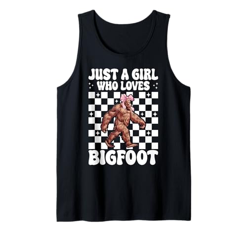 Nur ein Mädchen, das Bigfoot liebt, lustige Sasquatch Girl Mom Tank Top Nur ein Mädchen, das Bigfoot liebt, lustige Sasquatch Girl Mom Tank Top von Womens Pink Coquette Bow Bigfoot Sasquatch Gifts