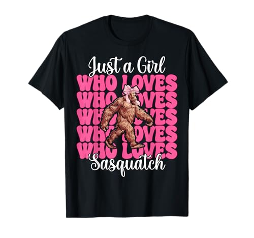 Nur ein Mädchen, das Sasquatch liebt Lustige Bigfoot-Girl-Mutter T-Shirt Nur ein Mädchen, das Sasquatch liebt Lustige Bigfoot-Girl-Mutter T-Shirt von Womens Pink Coquette Bow Bigfoot Sasquatch Gifts