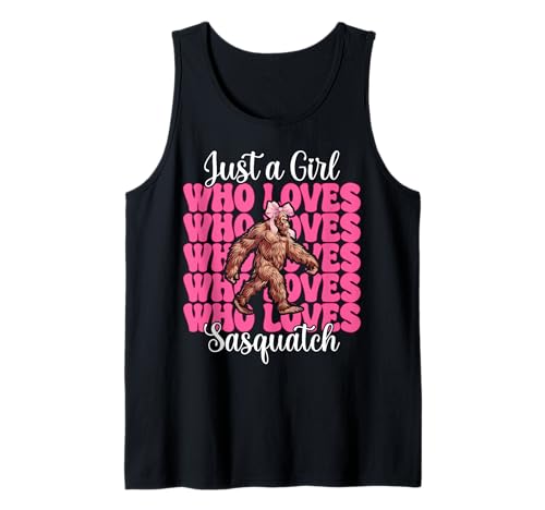 Nur ein Mädchen, das Sasquatch liebt Lustige Bigfoot-Girl-Mutter Tank Top Nur ein Mädchen, das Sasquatch liebt Lustige Bigfoot-Girl-Mutter Tank Top von Womens Pink Coquette Bow Bigfoot Sasquatch Gifts