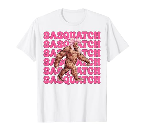 Sasquatch Bigfoot Mädchen Mama Muttertag Rosa Kokette Schleife T-Shirt Sasquatch Bigfoot Mädchen Mama Muttertag Rosa Kokette Schleife T-Shirt von Womens Pink Coquette Bow Bigfoot Sasquatch Gifts