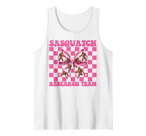 Sasquatch Research Team Bigfoot Girl Mama Coquette Bow Tank Top von Womens Pink Coquette Bow Bigfoot Sasquatch Gifts