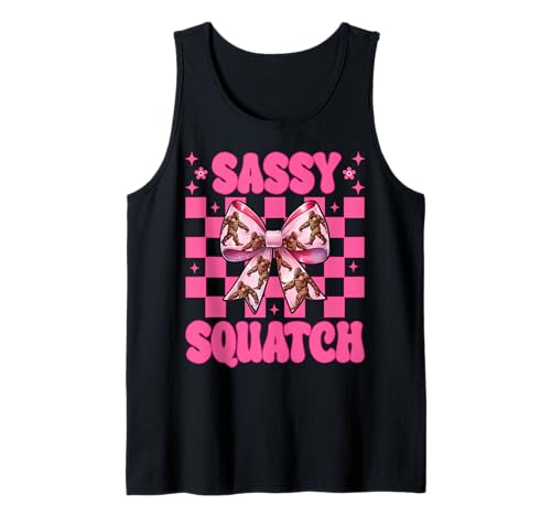 Sassy Squatch Lustiger Bigfoot Sasquatch Kokettenbogen für Mädchen und Mama Tank Top Sassy Squatch Lustiger Bigfoot Sasquatch Kokettenbogen für Mädchen und Mama Tank Top von Womens Pink Coquette Bow Bigfoot Sasquatch Gifts