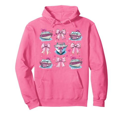 Bootsboot Captain Boater Girl Coquette Bow Rosa Mama Pullover Hoodie von Womens Pink Coquette Bow Boating Boat Gifts