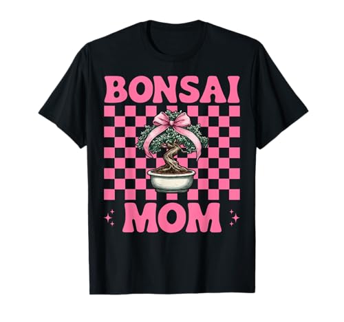 Bonsai Mom Mama Tree Japanischer Zen Muttertag Kokette Schleife T-Shirt von Womens Pink Coquette Bow Bonsai Tree Zen Gifts