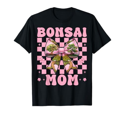 Bonsai Mom Mama Tree Japanischer Zen Muttertag Kokette Schleife T-Shirt von Womens Pink Coquette Bow Bonsai Tree Zen Gifts