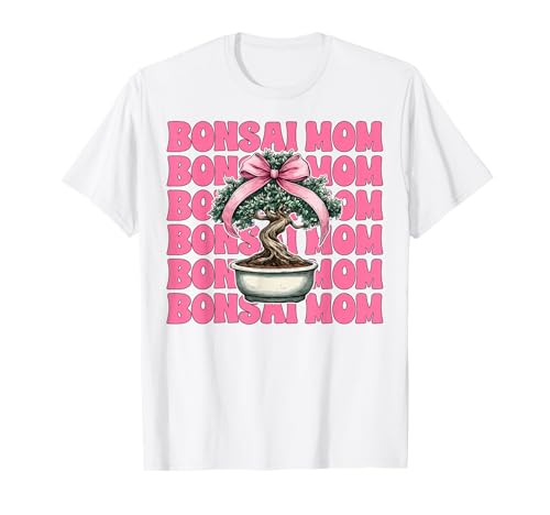 Bonsai Mom Mama Tree Japanischer Zen Muttertag Kokette Schleife T-Shirt von Womens Pink Coquette Bow Bonsai Tree Zen Gifts