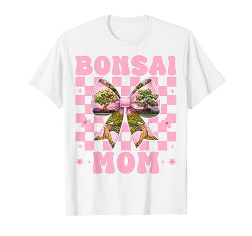 Bonsai Mom Mama Tree Japanischer Zen Muttertag Kokette Schleife T-Shirt von Womens Pink Coquette Bow Bonsai Tree Zen Gifts