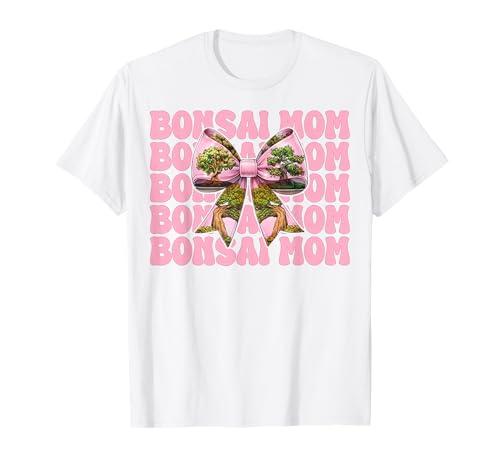 Bonsai Mom Mama Tree Japanischer Zen Muttertag Kokette Schleife T-Shirt von Womens Pink Coquette Bow Bonsai Tree Zen Gifts