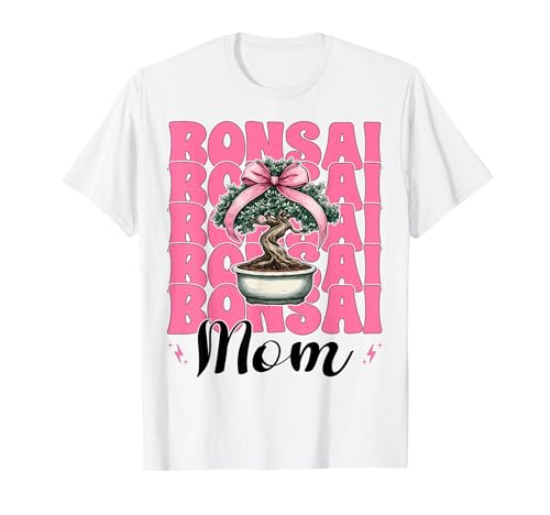 Bonsai Mom Mama Tree Japanischer Zen Muttertag Kokette Schleife T-Shirt von Womens Pink Coquette Bow Bonsai Tree Zen Gifts