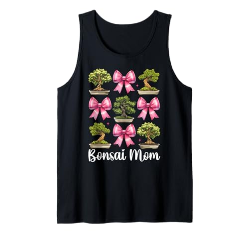 Bonsai Mom Mama Tree Japanischer Zen Muttertag Kokette Schleife Tank Top von Womens Pink Coquette Bow Bonsai Tree Zen Gifts