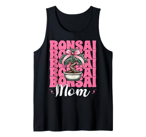 Bonsai Mom Mama Tree Japanischer Zen Muttertag Kokette Schleife Tank Top von Womens Pink Coquette Bow Bonsai Tree Zen Gifts