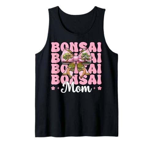 Bonsai Mom Mama Tree Japanischer Zen Muttertag Kokette Schleife Tank Top von Womens Pink Coquette Bow Bonsai Tree Zen Gifts