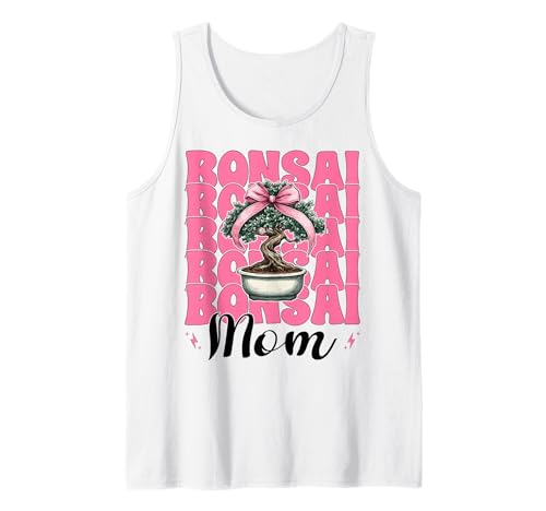 Bonsai Mom Mama Tree Japanischer Zen Muttertag Kokette Schleife Tank Top von Womens Pink Coquette Bow Bonsai Tree Zen Gifts