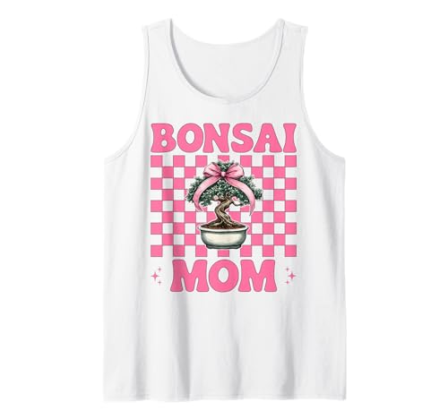 Bonsai Mom Mama Tree Japanischer Zen Muttertag Kokette Schleife Tank Top von Womens Pink Coquette Bow Bonsai Tree Zen Gifts