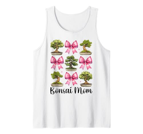Bonsai Mom Mama Tree Japanischer Zen Muttertag Kokette Schleife Tank Top von Womens Pink Coquette Bow Bonsai Tree Zen Gifts