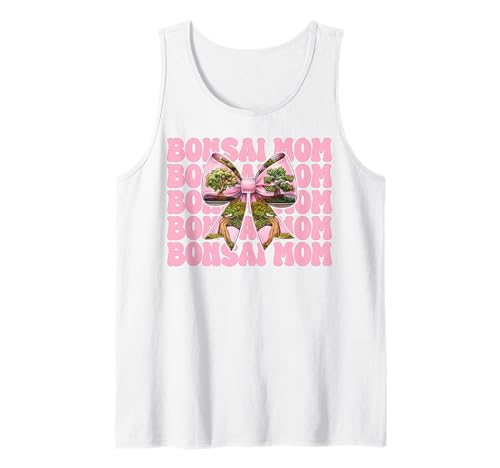 Bonsai Mom Mama Tree Japanischer Zen Muttertag Kokette Schleife Tank Top von Womens Pink Coquette Bow Bonsai Tree Zen Gifts