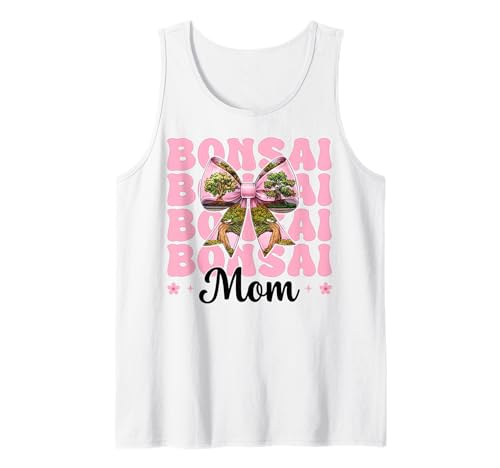 Bonsai Mom Mama Tree Japanischer Zen Muttertag Kokette Schleife Tank Top von Womens Pink Coquette Bow Bonsai Tree Zen Gifts