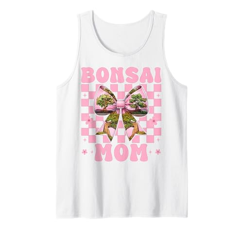 Bonsai Mom Mama Tree Japanischer Zen Muttertag Kokette Schleife Tank Top von Womens Pink Coquette Bow Bonsai Tree Zen Gifts