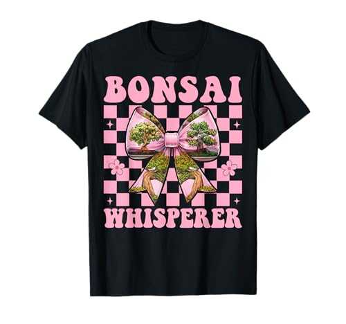 Bonsai Whisperer Tree Japanisches Zen Girl Mom Kokette Bogen T-Shirt von Womens Pink Coquette Bow Bonsai Tree Zen Gifts