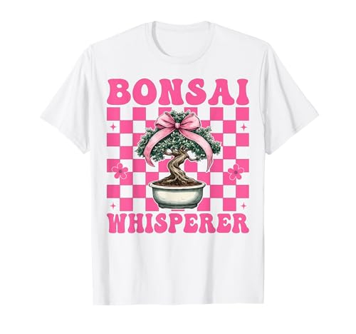 Bonsai Whisperer Tree Japanisches Zen Girl Mom Kokette Bogen T-Shirt von Womens Pink Coquette Bow Bonsai Tree Zen Gifts