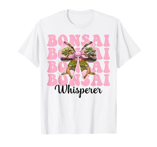 Bonsai Whisperer Tree Japanisches Zen Girl Mom Kokette Bogen T-Shirt von Womens Pink Coquette Bow Bonsai Tree Zen Gifts