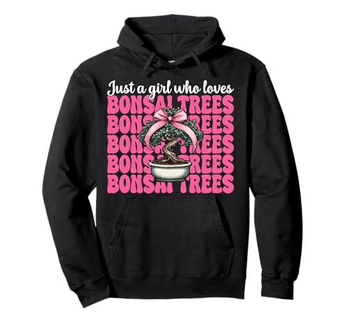 Just a Girl Who Loves Bonsai Trees Japanische Zen Kokette Schleife Pullover Hoodie von Womens Pink Coquette Bow Bonsai Tree Zen Gifts