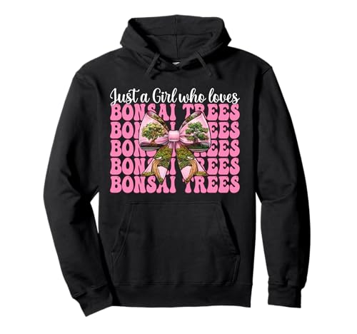 Just a Girl Who Loves Bonsai Trees Japanische Zen Kokette Schleife Pullover Hoodie von Womens Pink Coquette Bow Bonsai Tree Zen Gifts