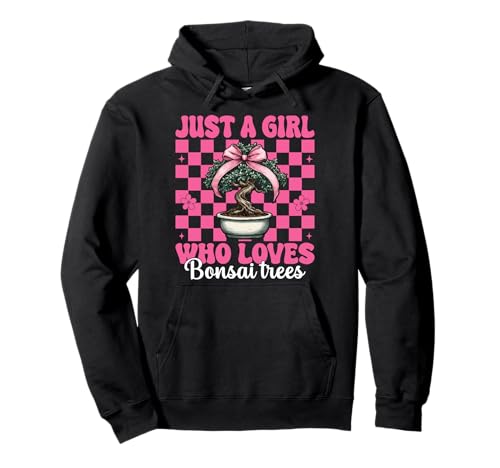 Just a Girl Who Loves Bonsai Trees Japanische Zen Kokette Schleife Pullover Hoodie von Womens Pink Coquette Bow Bonsai Tree Zen Gifts