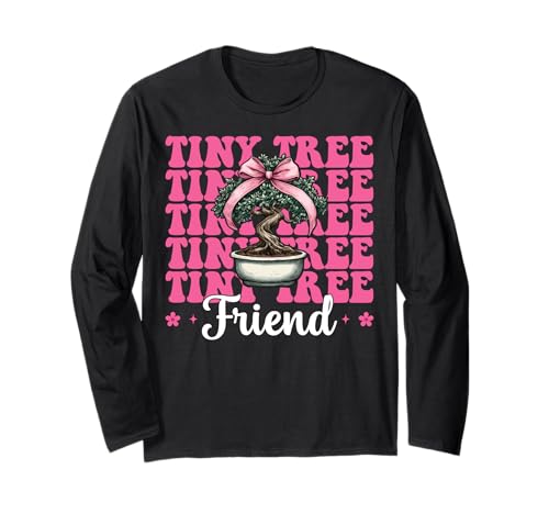 Lustiger Bonsai, Japanisches Zen, Mädchen, Mutter, Kokette, Kleiner Baumfreund Langarmshirt von Womens Pink Coquette Bow Bonsai Tree Zen Gifts