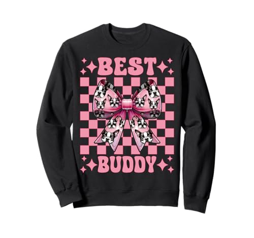 Best Buddy Boston Terrier, Bostie, Hund, Mädchen, Mama, Kokettenbogen Sweatshirt Best Buddy Boston Terrier, Bostie, Hund, Mädchen, Mama, Kokettenbogen Sweatshirt von Womens Pink Coquette Bow Boston Terrier Dog Gifts