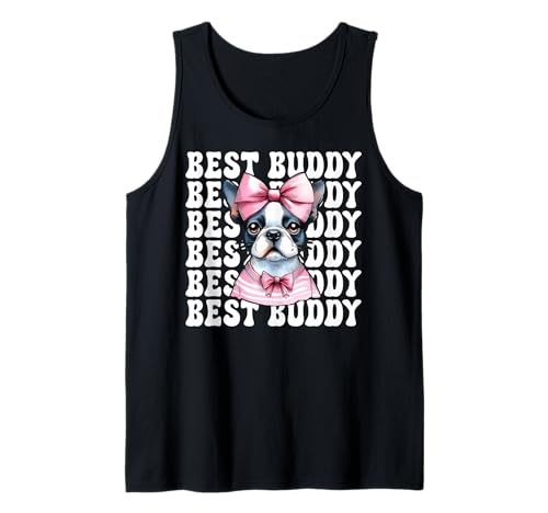 Best Buddy Boston Terrier, Bostie, Hund, Mädchen, Mama, Kokettenbogen Tank Top Best Buddy Boston Terrier, Bostie, Hund, Mädchen, Mama, Kokettenbogen Tank Top von Womens Pink Coquette Bow Boston Terrier Dog Gifts