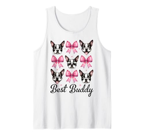 Best Buddy Boston Terrier, Bostie, Hund, Mädchen, Mama, Kokettenbogen Tank Top Best Buddy Boston Terrier, Bostie, Hund, Mädchen, Mama, Kokettenbogen Tank Top von Womens Pink Coquette Bow Boston Terrier Dog Gifts