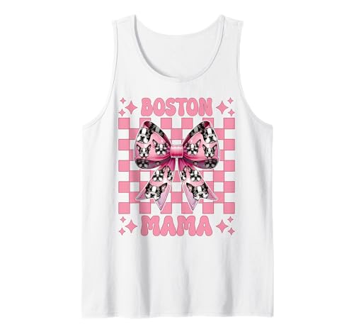 Boston Mama Boston Terrier Mama Bostie Hund Muttertag Tank Top Boston Mama Boston Terrier Mama Bostie Hund Muttertag Tank Top von Womens Pink Coquette Bow Boston Terrier Dog Gifts
