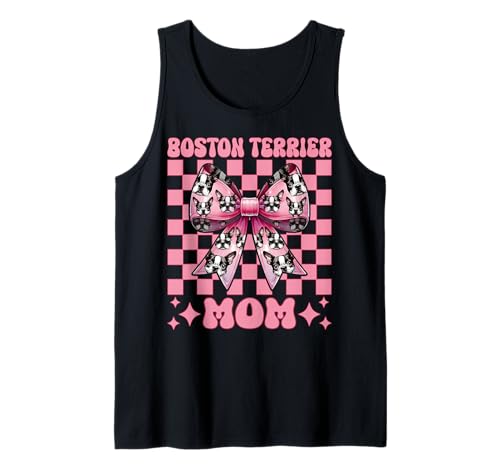 Boston Terrier Mama Mama Bostie Hund Tank Top Boston Terrier Mama Mama Bostie Hund Tank Top von Womens Pink Coquette Bow Boston Terrier Dog Gifts
