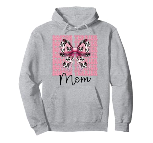 Boston Terrier Mom Mama Bostie Hund Muttertag Kokette Schleife Pullover Hoodie Boston Terrier Mom Mama Bostie Hund Muttertag Kokette Schleife Pullover Hoodie von Womens Pink Coquette Bow Boston Terrier Dog Gifts