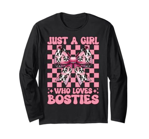 Nur EIN Mädchen, das Bosties liebt Boston Terrier Bostie Dog Langarmshirt Nur EIN Mädchen, das Bosties liebt Boston Terrier Bostie Dog Langarmshirt von Womens Pink Coquette Bow Boston Terrier Dog Gifts