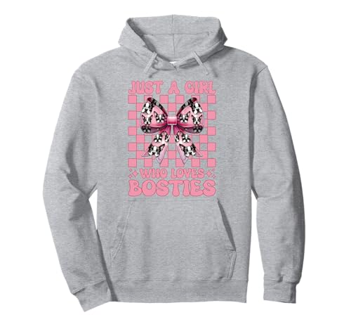 Nur EIN Mädchen, das Bosties liebt Boston Terrier Bostie Dog Pullover Hoodie von Womens Pink Coquette Bow Boston Terrier Dog Gifts